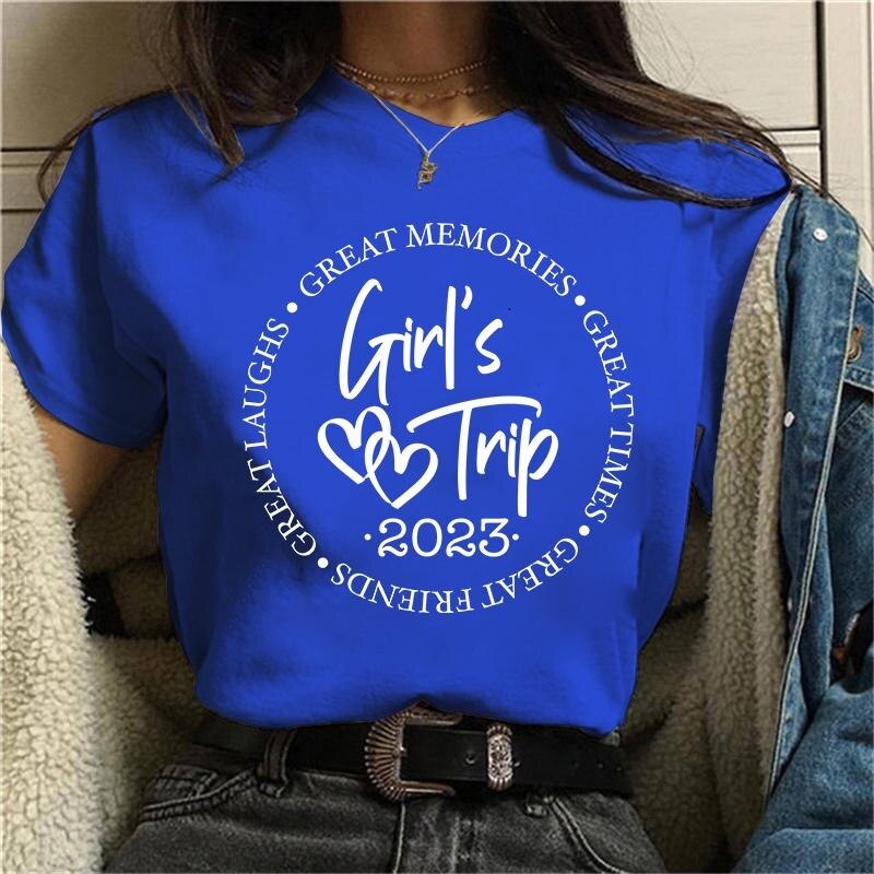 Summer Casual Girls Trip Tee