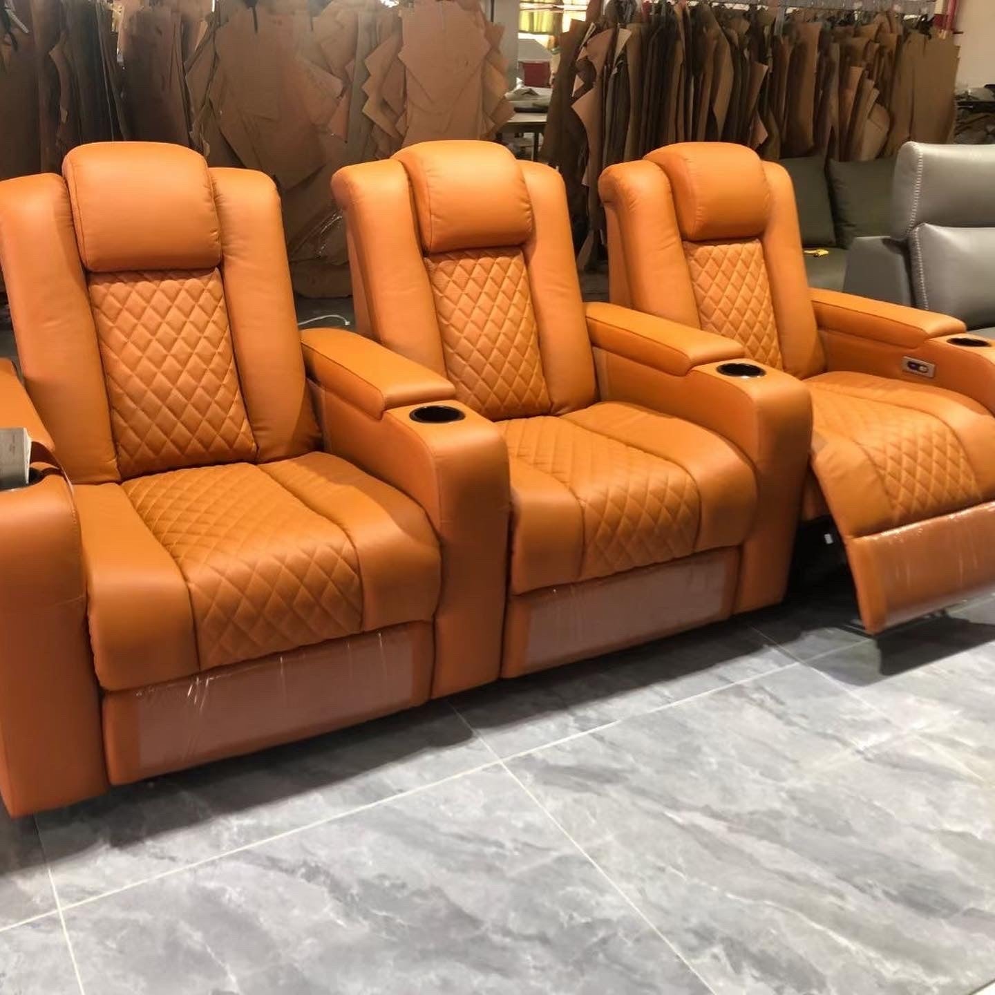 Italian Leather Electric Cinema Recliners