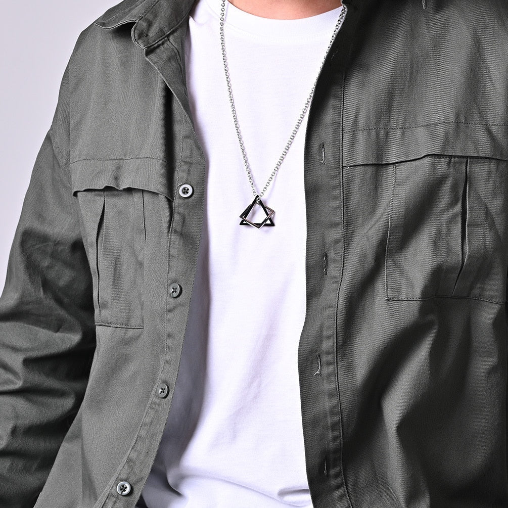 Geometric Stainless Steel Pendant