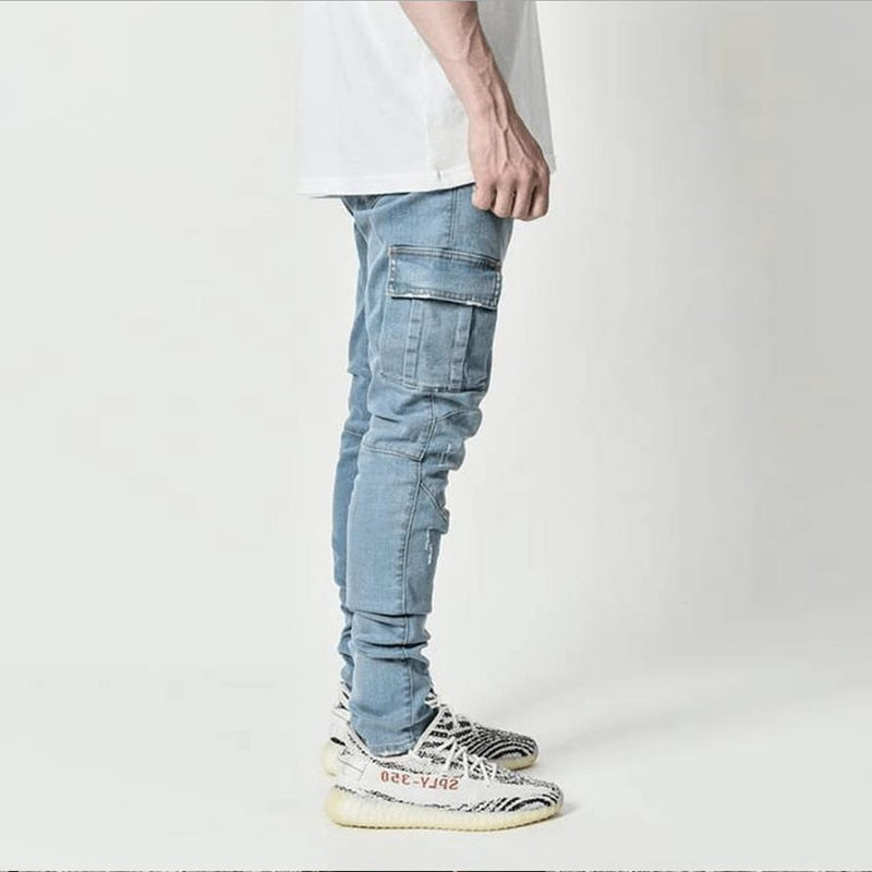Denim Cargo Pants