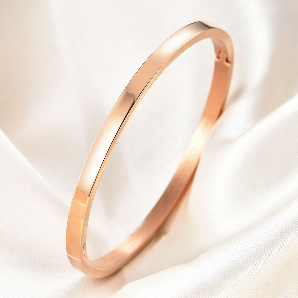 VQYSKO 4mm Stainless Steel Bangles