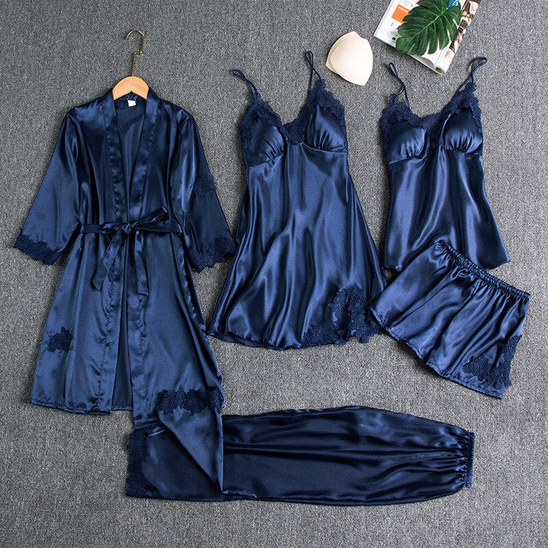 Lace Trimmed Pajama Set