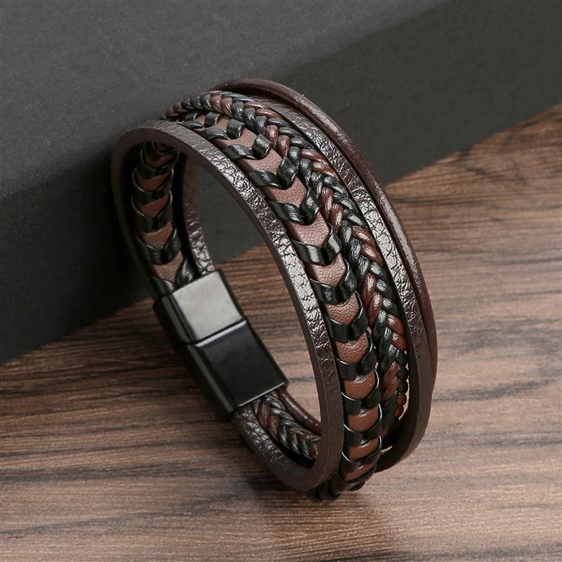 Alloy Clasp Leather Bracelet