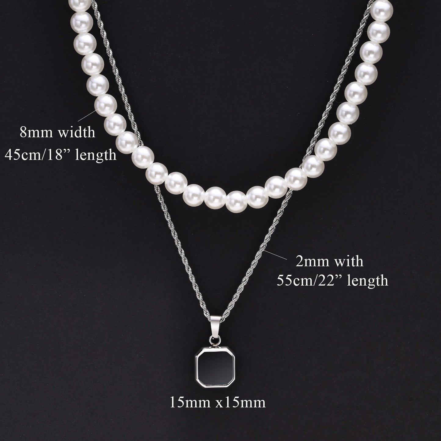 VNOX 2 piece Necklace