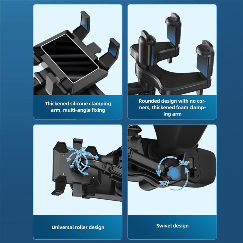 360° Rearview Mirror Phone Holder