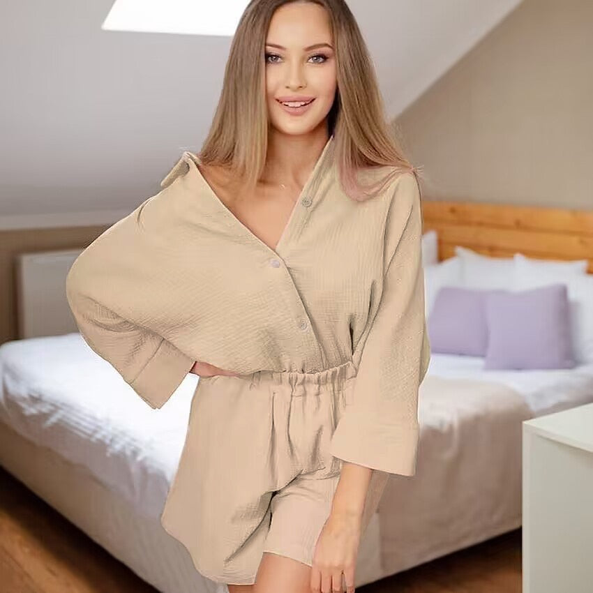 Linen Shorts and Top Set