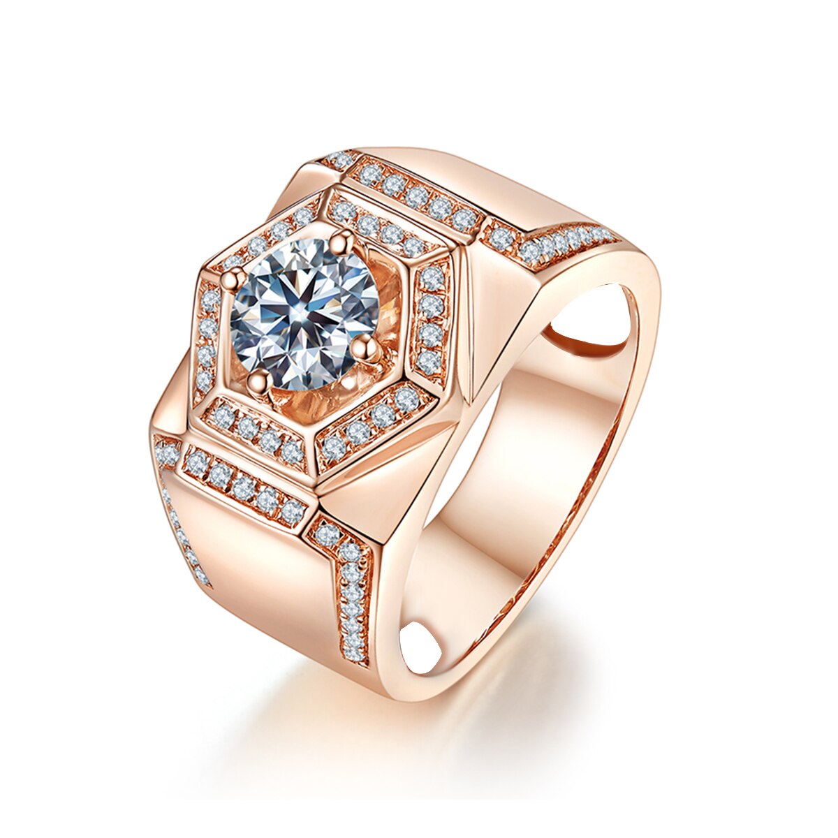 Round Cut Moissanite Diamond Ring