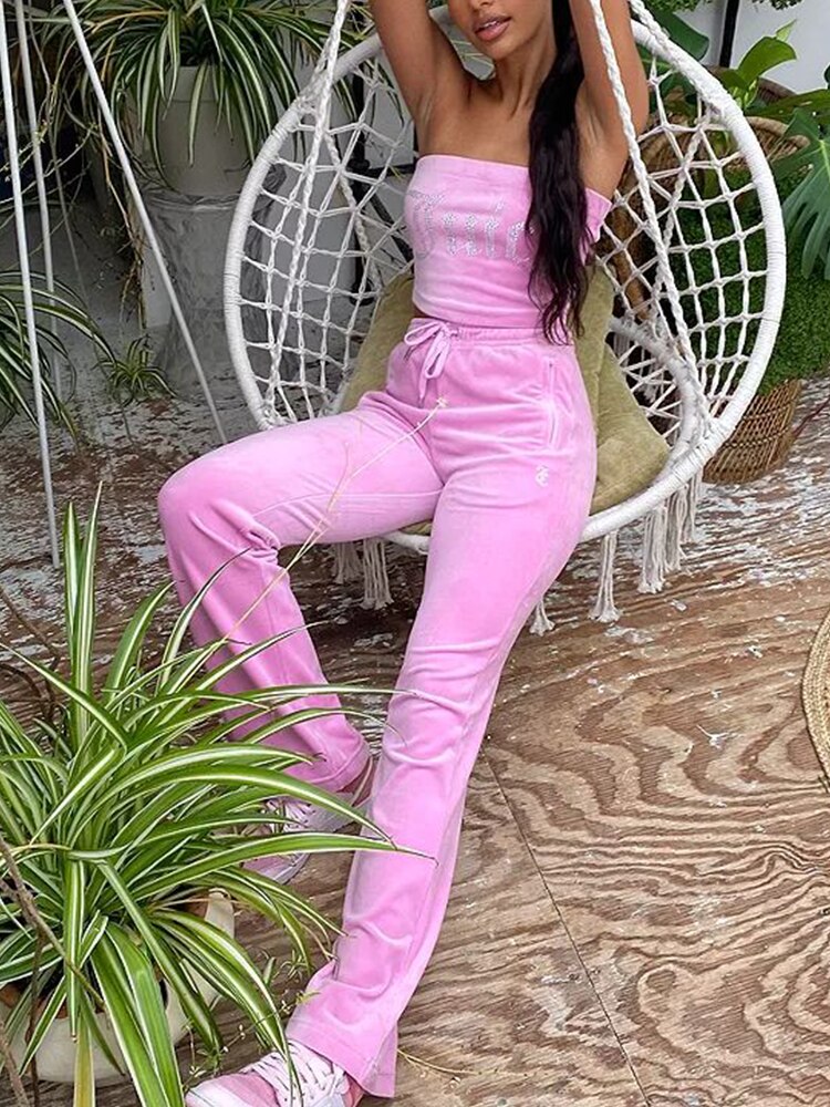 Velour Juicy Tracksuit Set