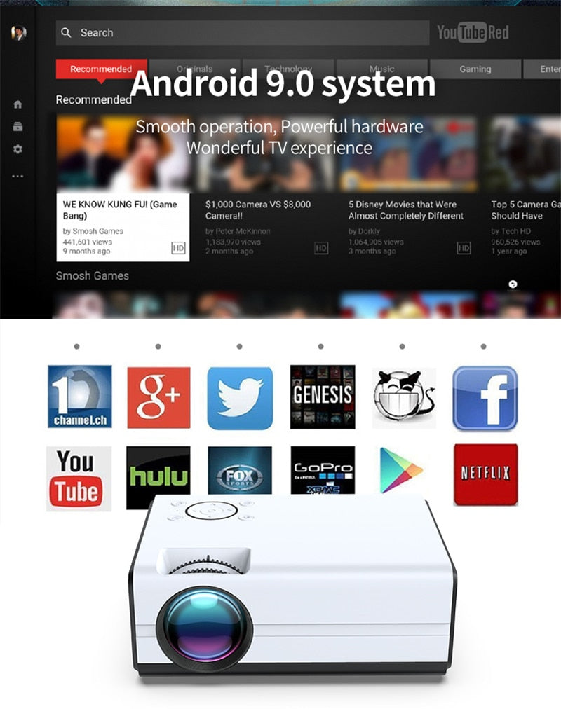 DITONG 1080P LED Mini Projector