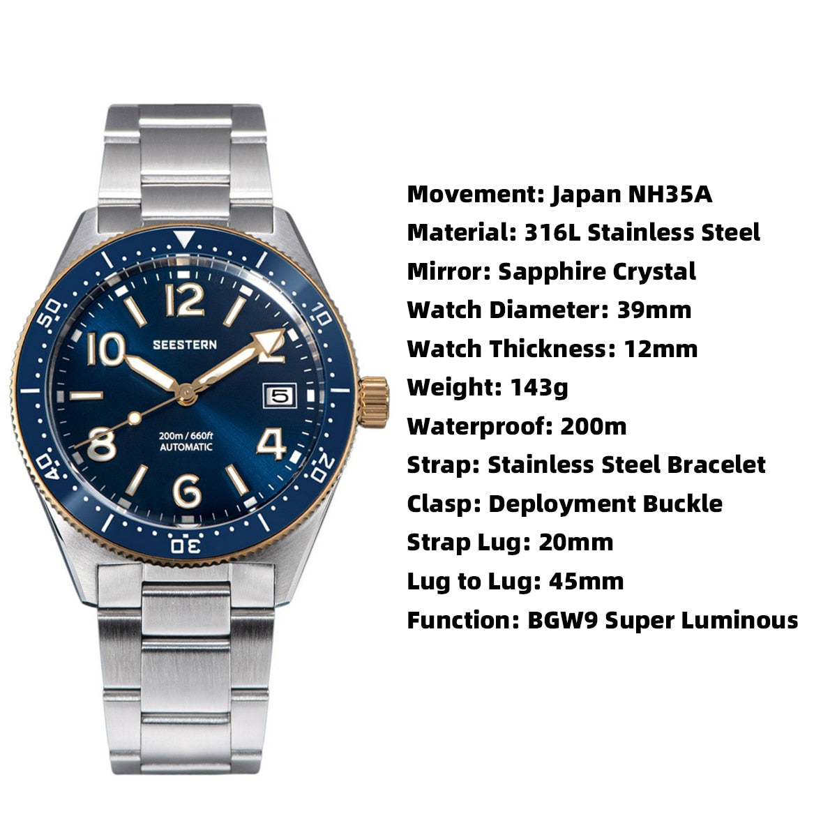 SEESTERN S434 Diving Watch