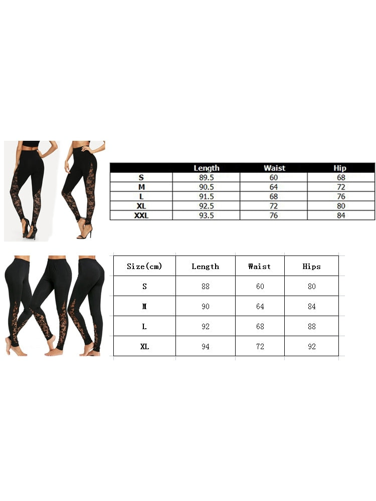 High Waisted Black Lace Leggings