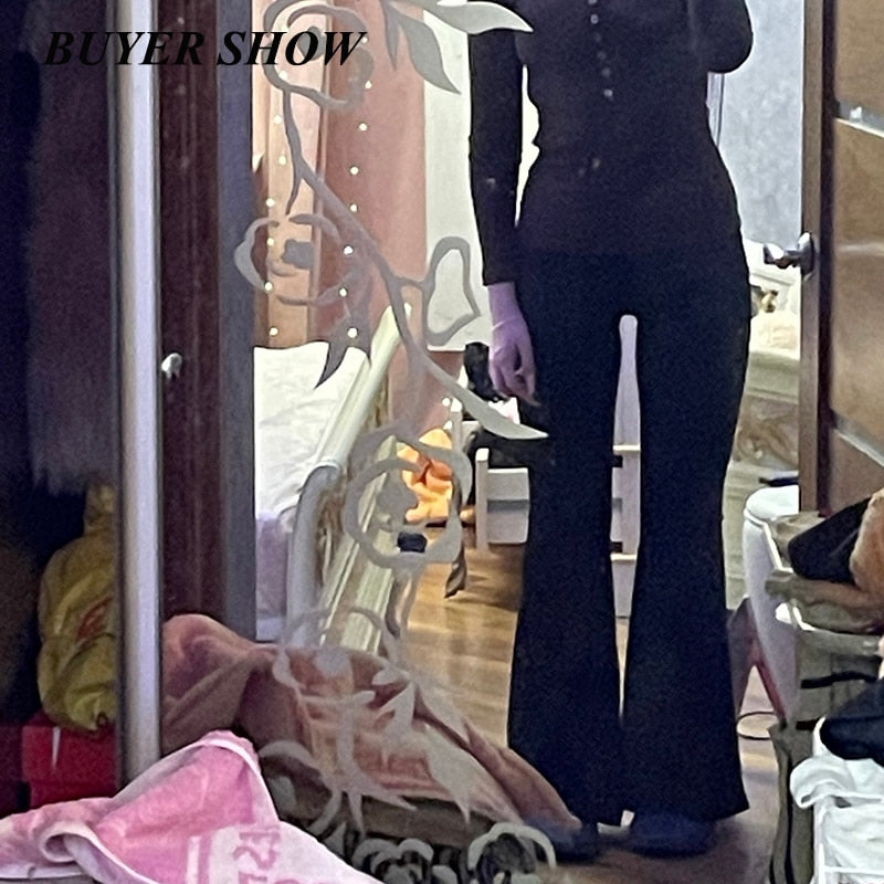 High-Waisted Wide-Leg Pants