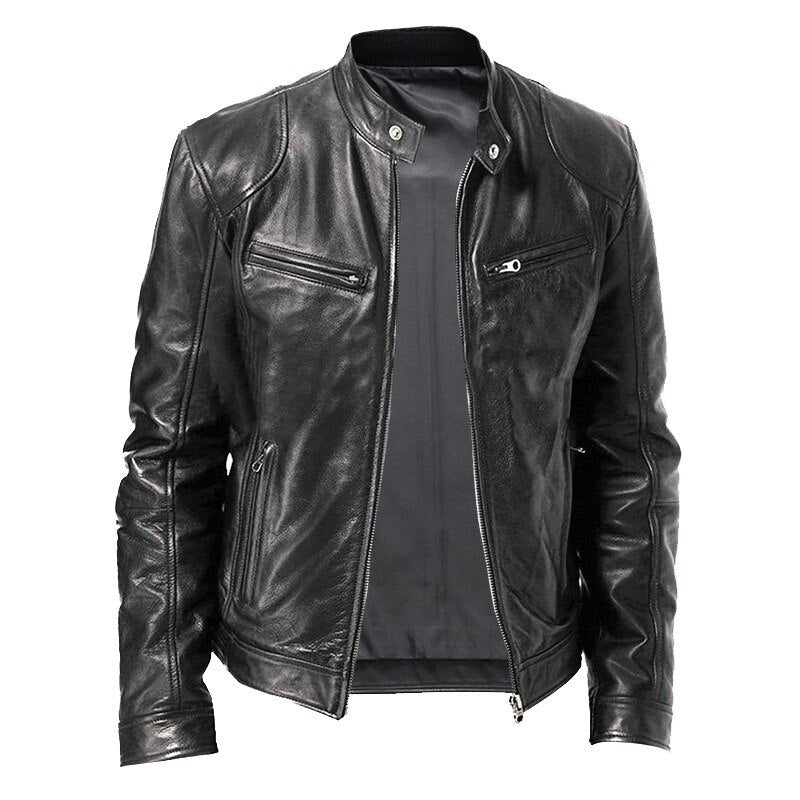 Faux Leather Field Jacket