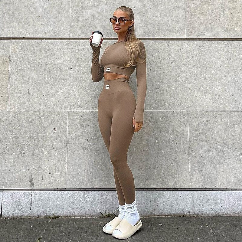Solid Colour Yoga Pants