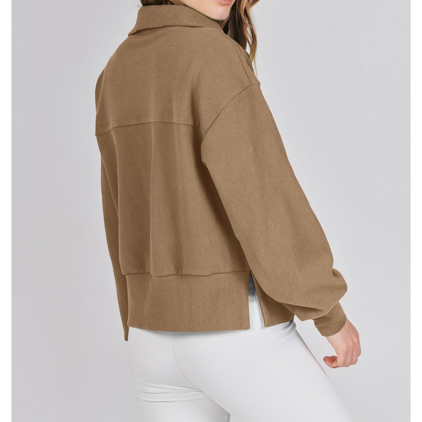 Retro Zipper Pullover Sweater