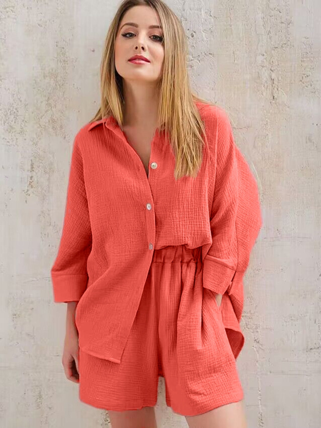Linen Shorts and Top Set