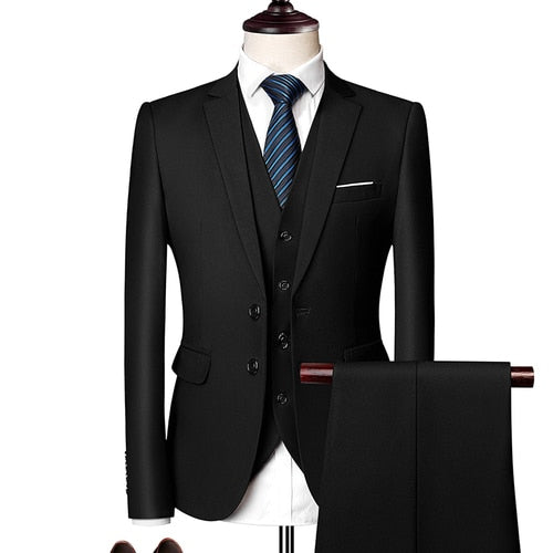 YIKUO Luxury 3 Piece Suit