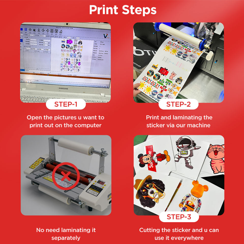 2 In 1 UV Dual Sticker Printer