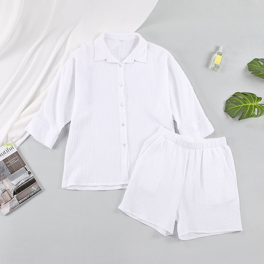 Linen Shorts and Top Set