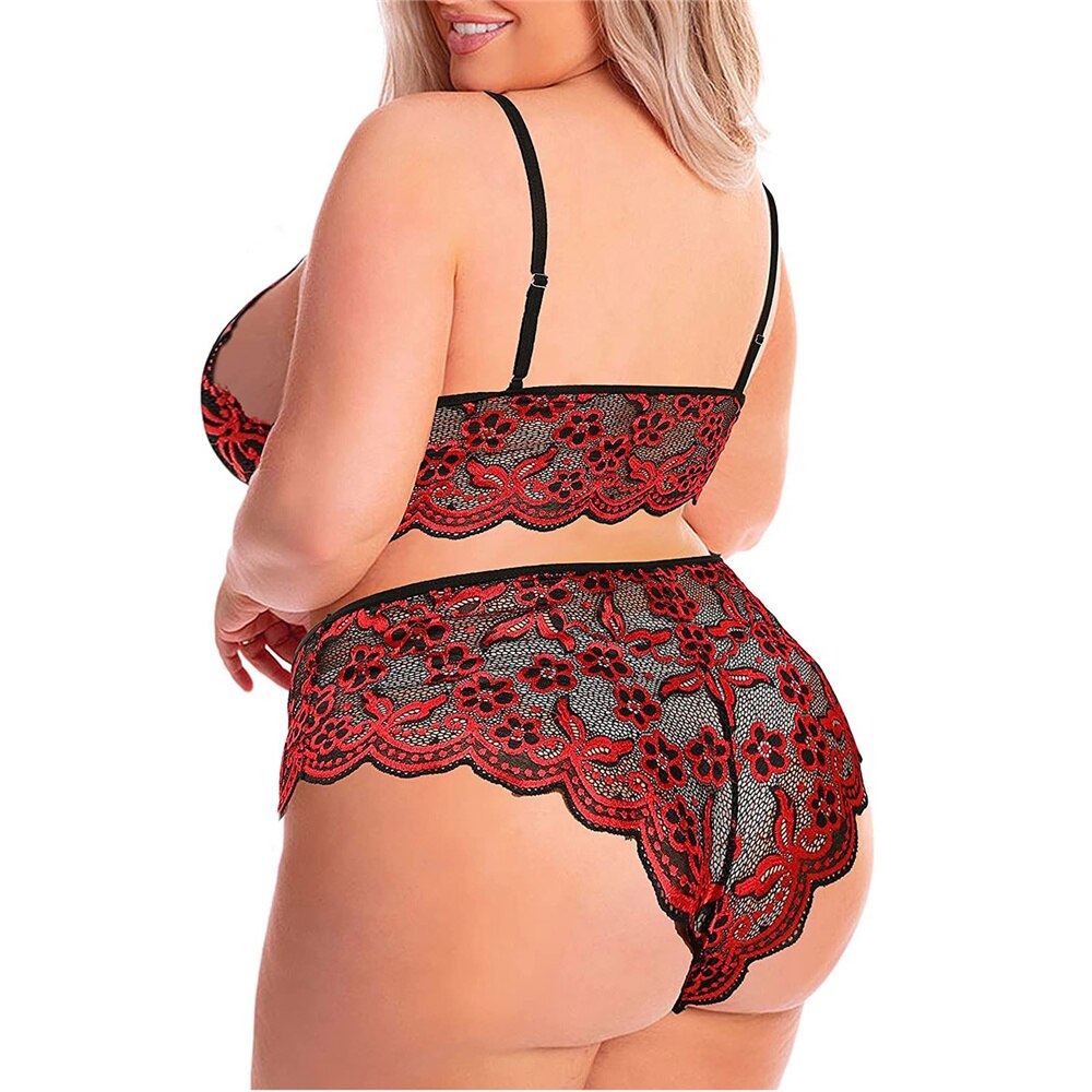 Plus Size 2 Piece Lingerie Set