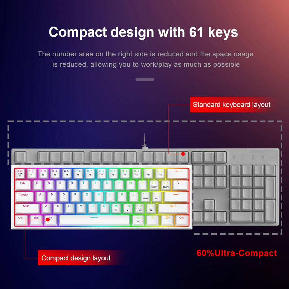 REDRAGON RGB USB Mini Keyboard