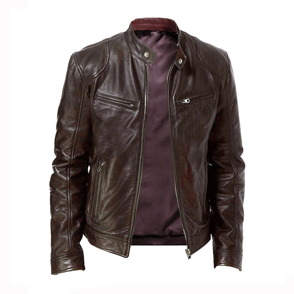 Faux Leather Field Jacket