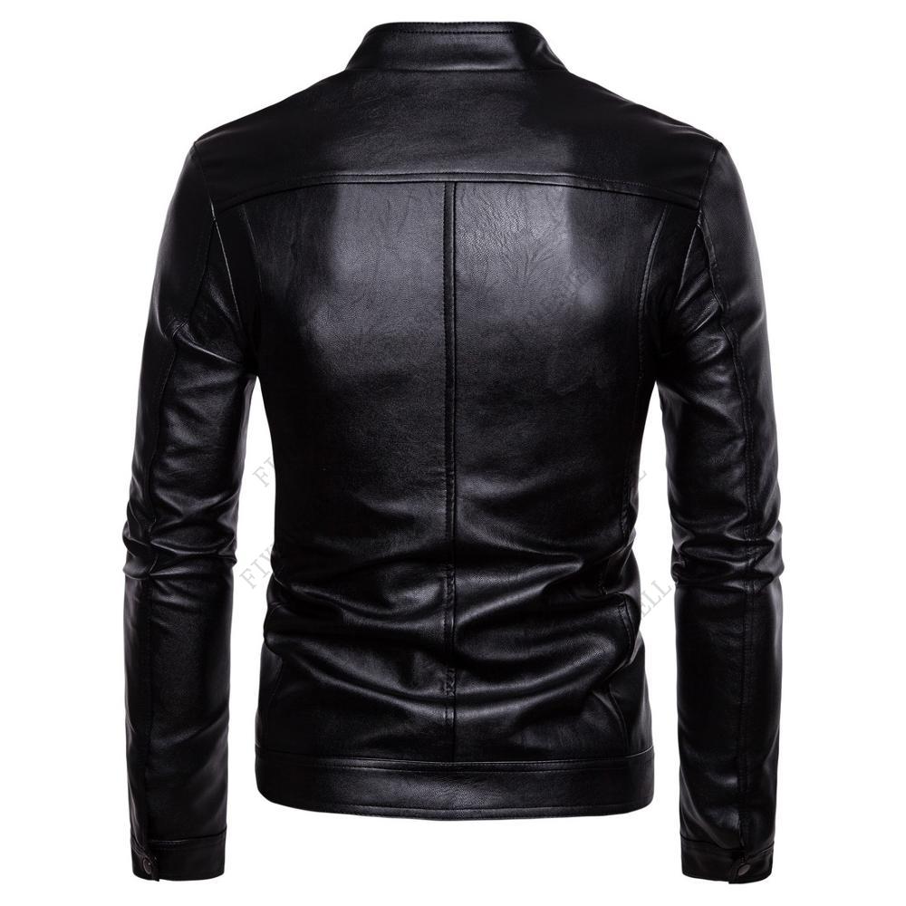 Slim Fit Faux Leather Jacket