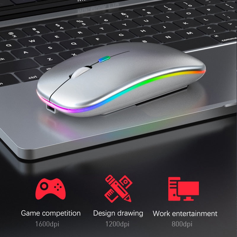 2.4G Metal Grey Wireless Mouse