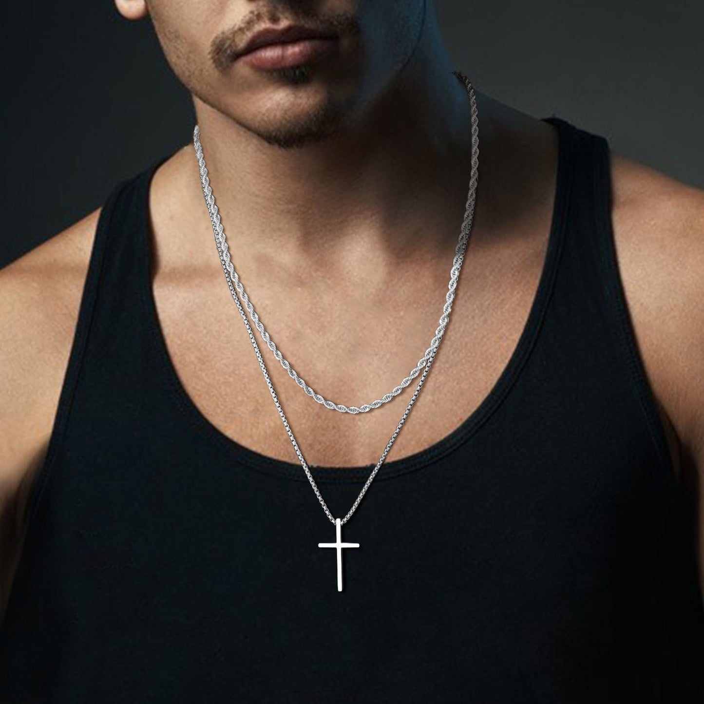 VNOX Layered Cross Pendant