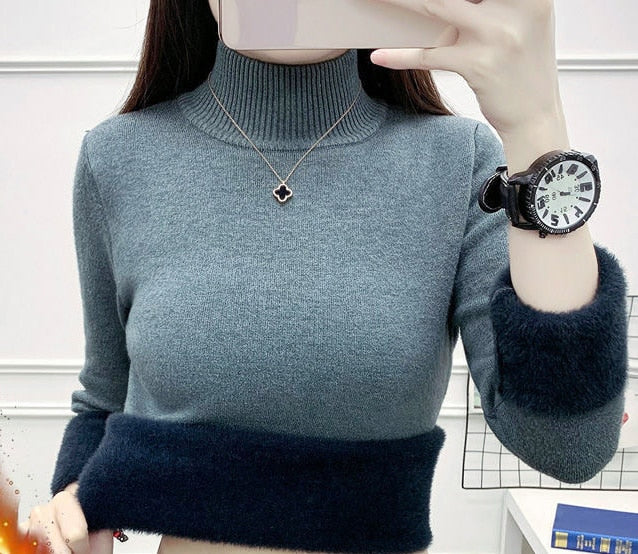 Cable Knit Turtleneck Sweater