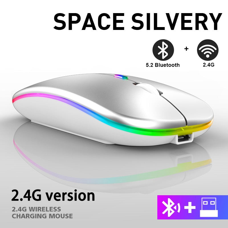 2.4G Metal Grey Wireless Mouse