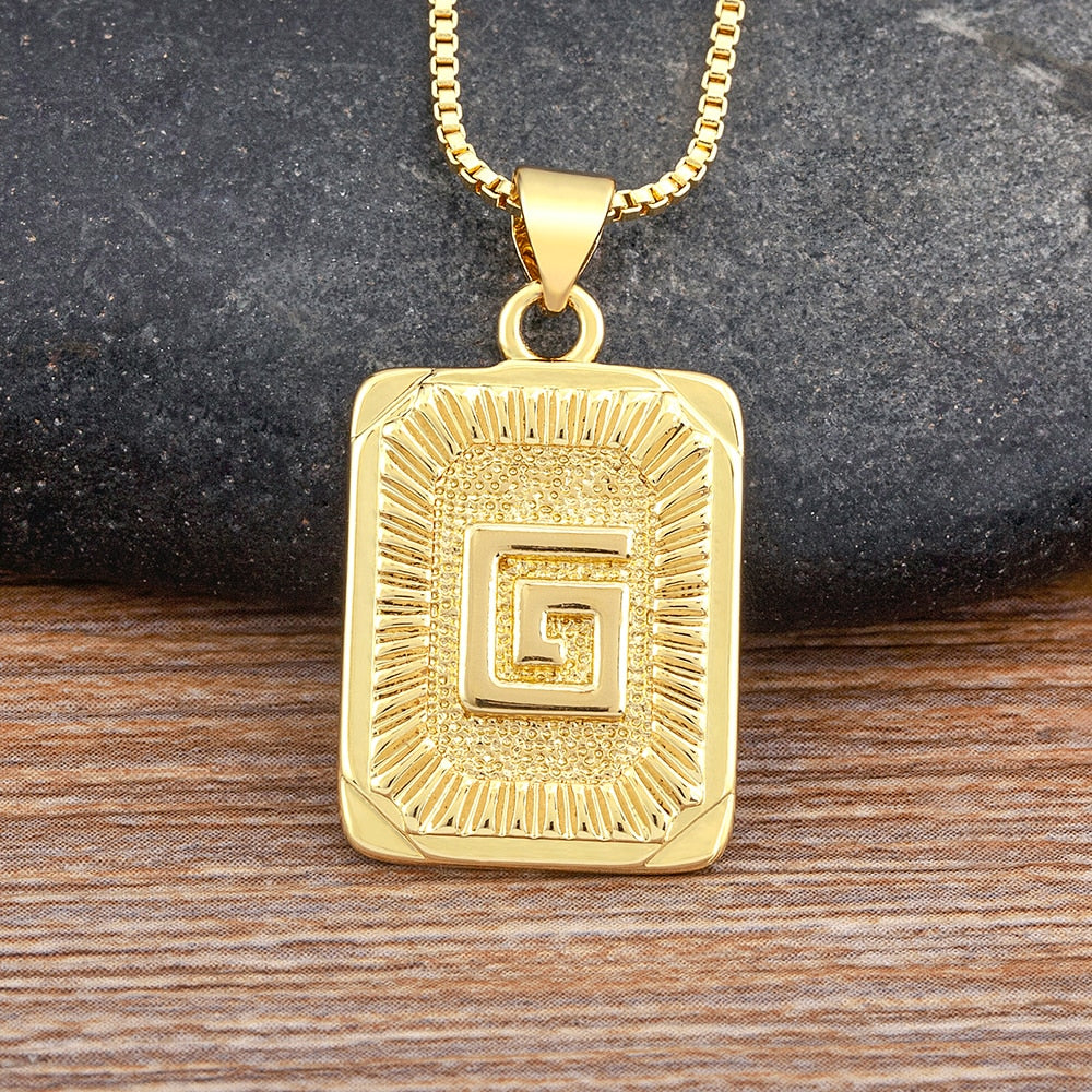 A-Z Gold Plated Letter Pendant