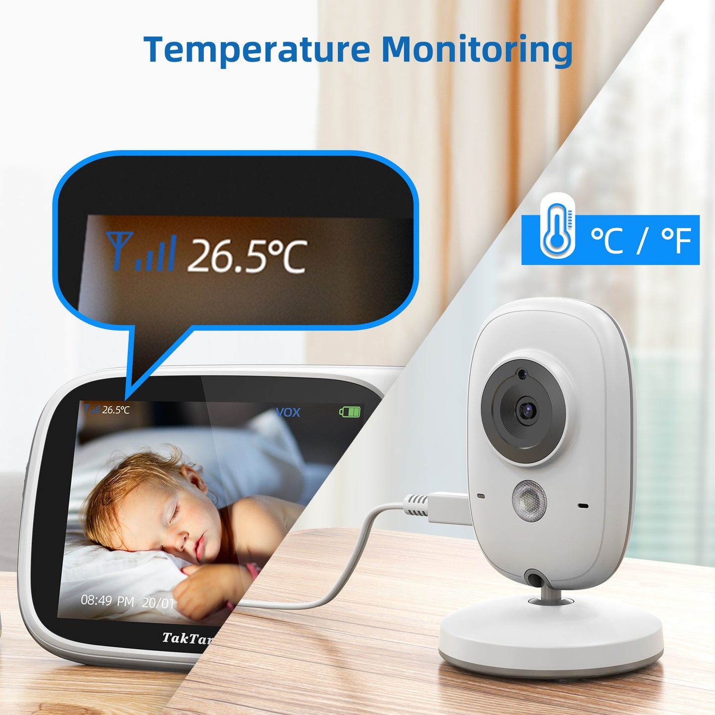TakTark 3.2 inch Wireless Baby Monitor