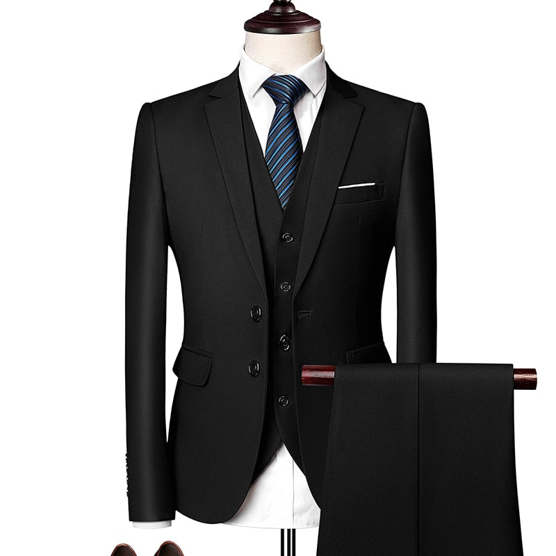 YIKUO Luxury 3 Piece Suit
