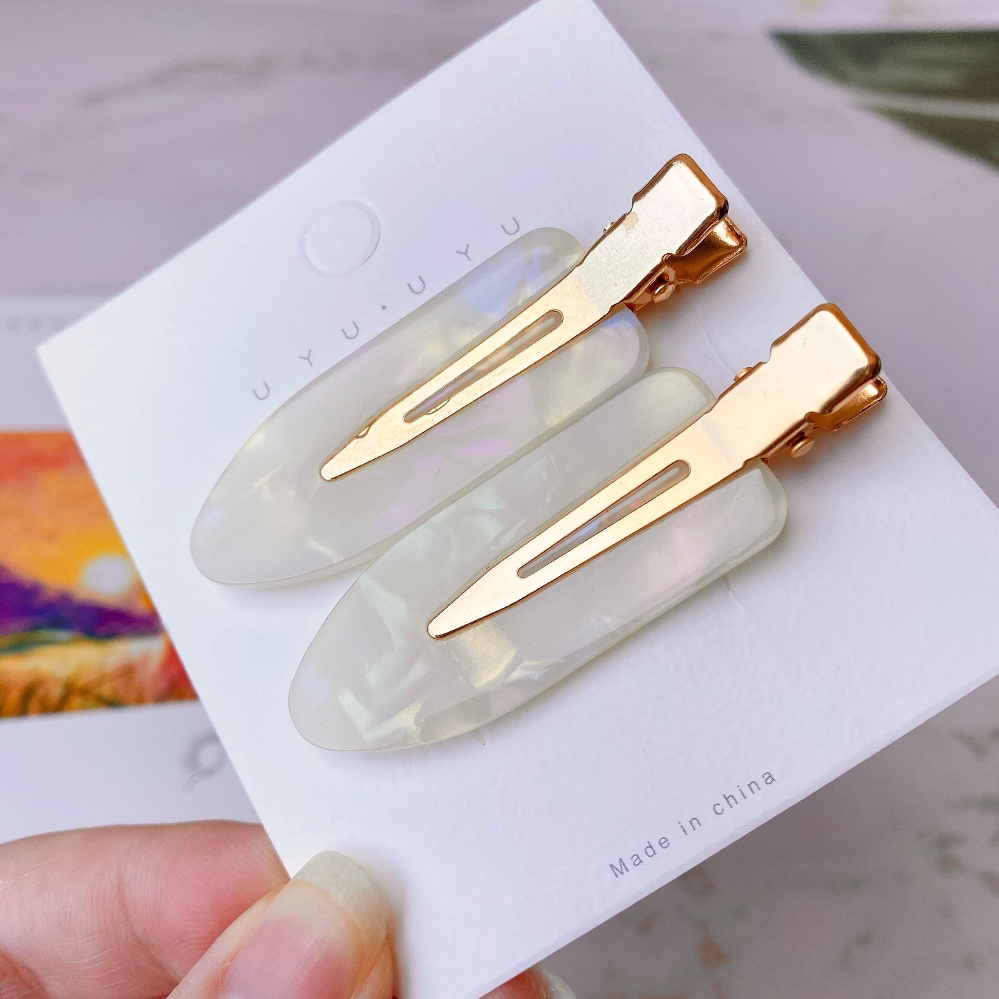 4 Pcs Simple Leopard Hair Clip