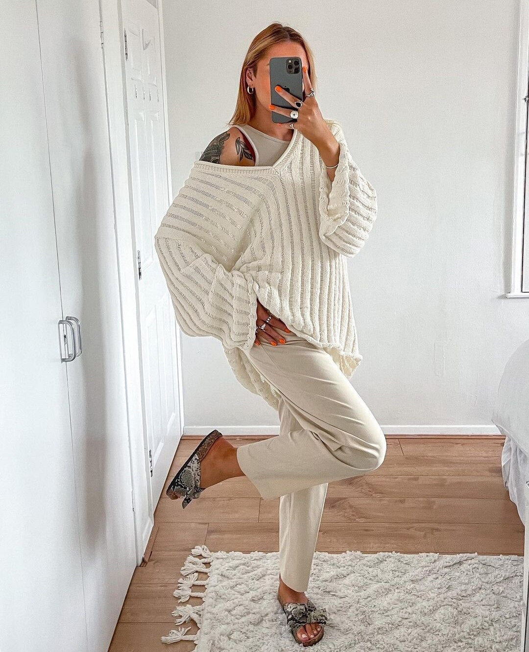 V-Neck Oversized Sweater