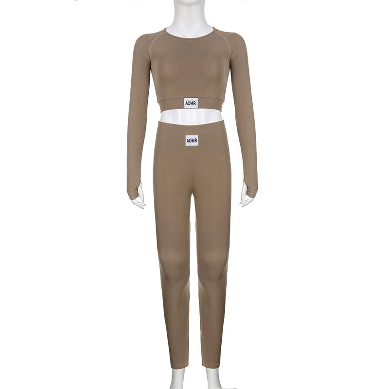 Solid Colour Yoga Pants
