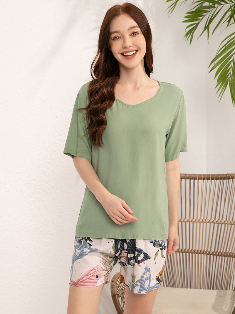 Plush Satin Pajama Set