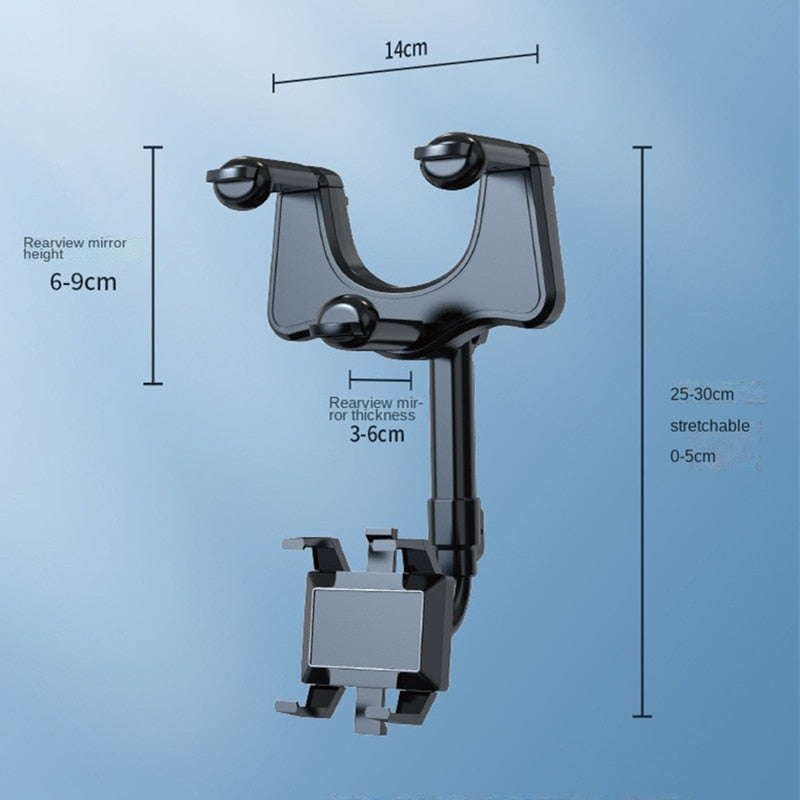 360° Rearview Mirror Phone Holder