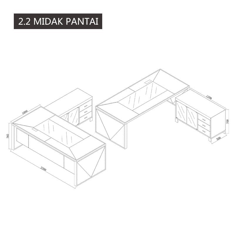 Minimalist Plaid Desk
