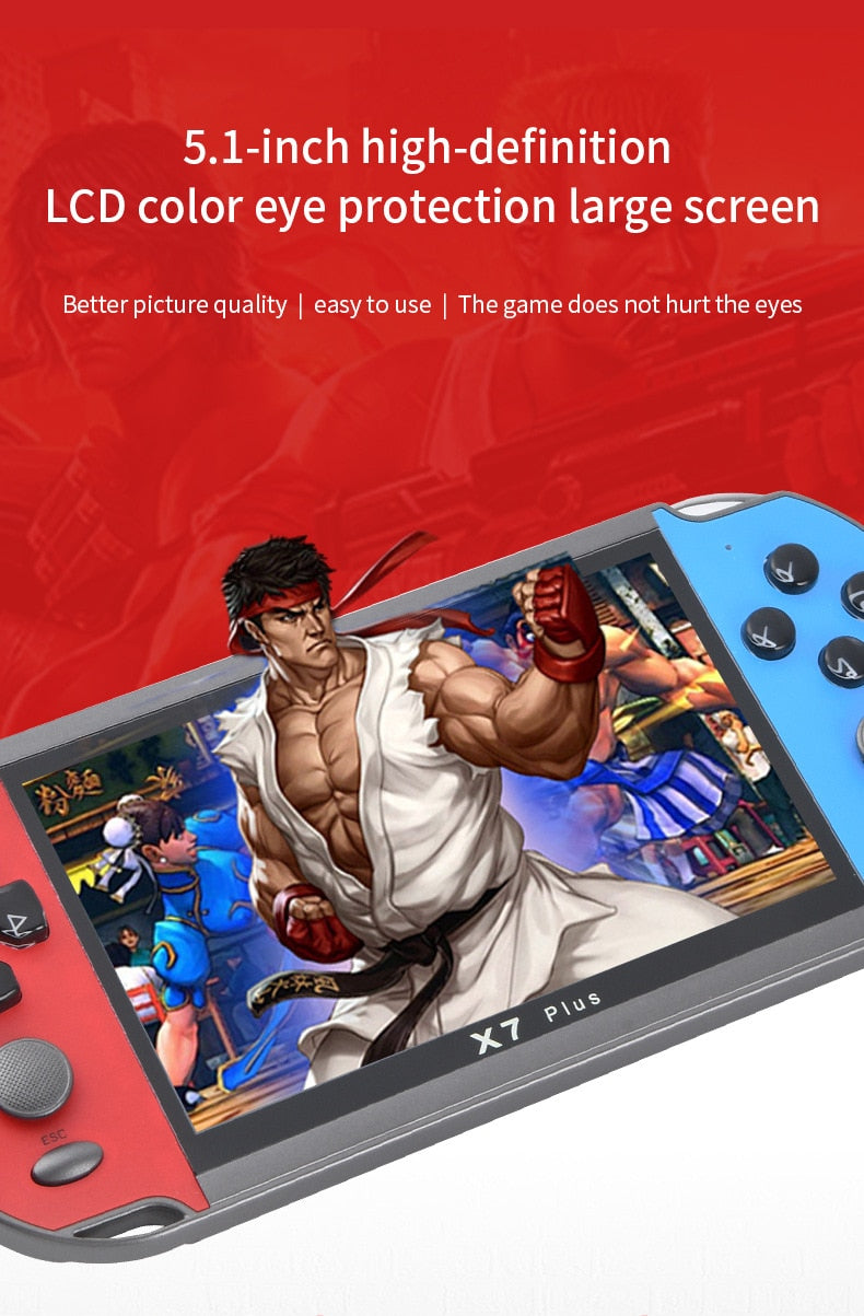 X7Plus Handheld Game Console with 5.1 inch Screen