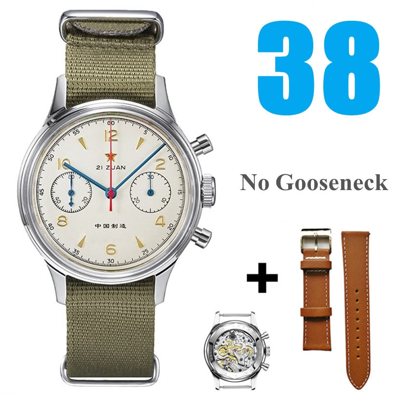 RED STAR 38mm Men's Chronograph Watch