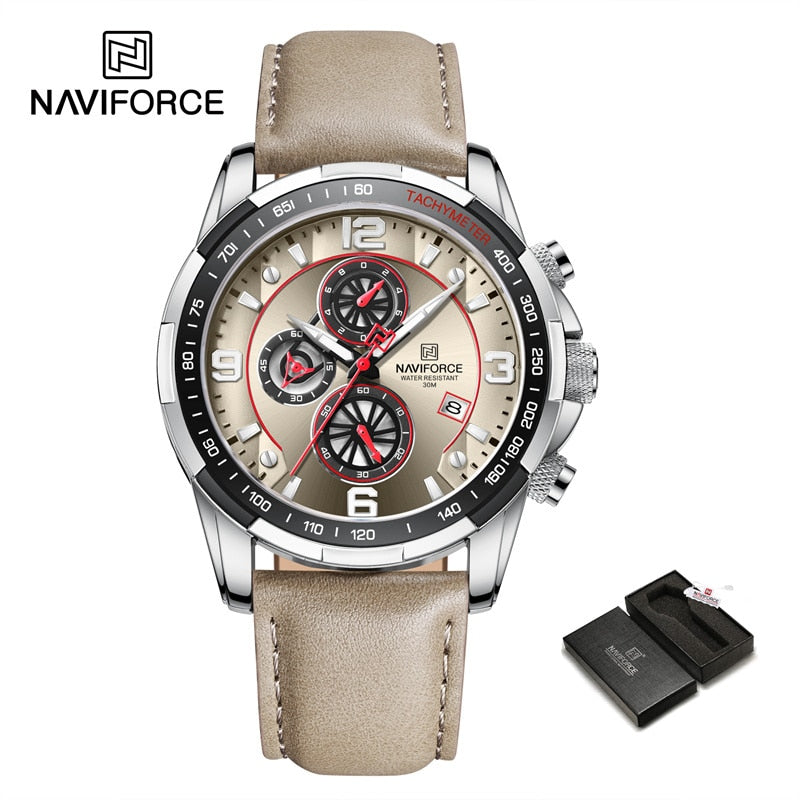 NAVIFORCE Waterproof Leather Watch