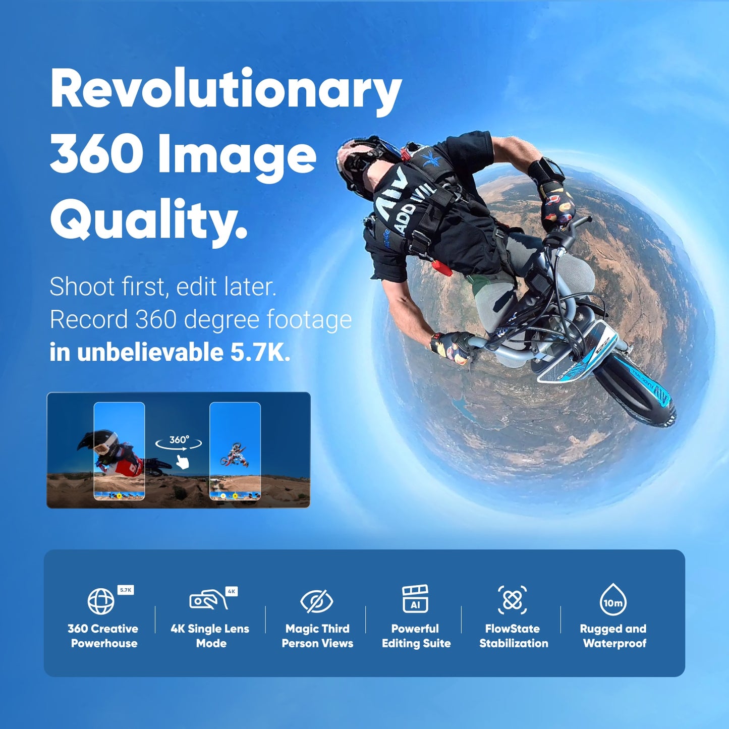 Insta360 X3 Waterproof 360 Action Camera