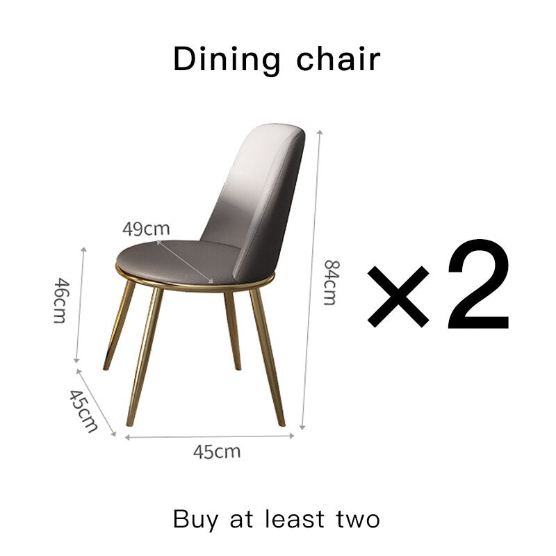Nordic Glossy Marble Dining Table For 6