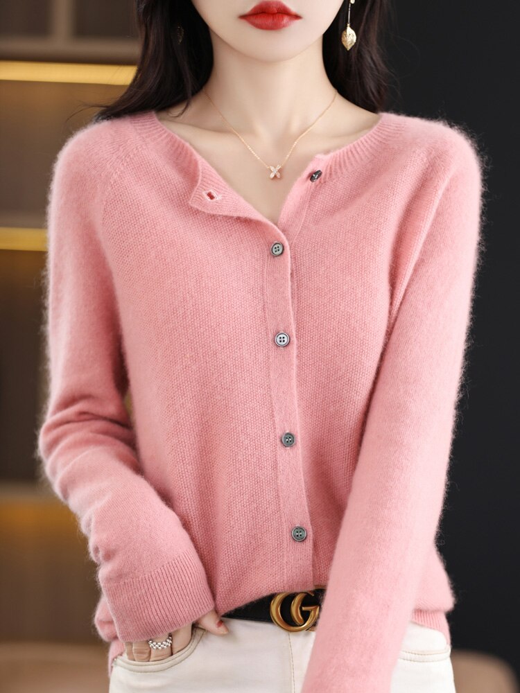Autumn Button-up Merino Sweater