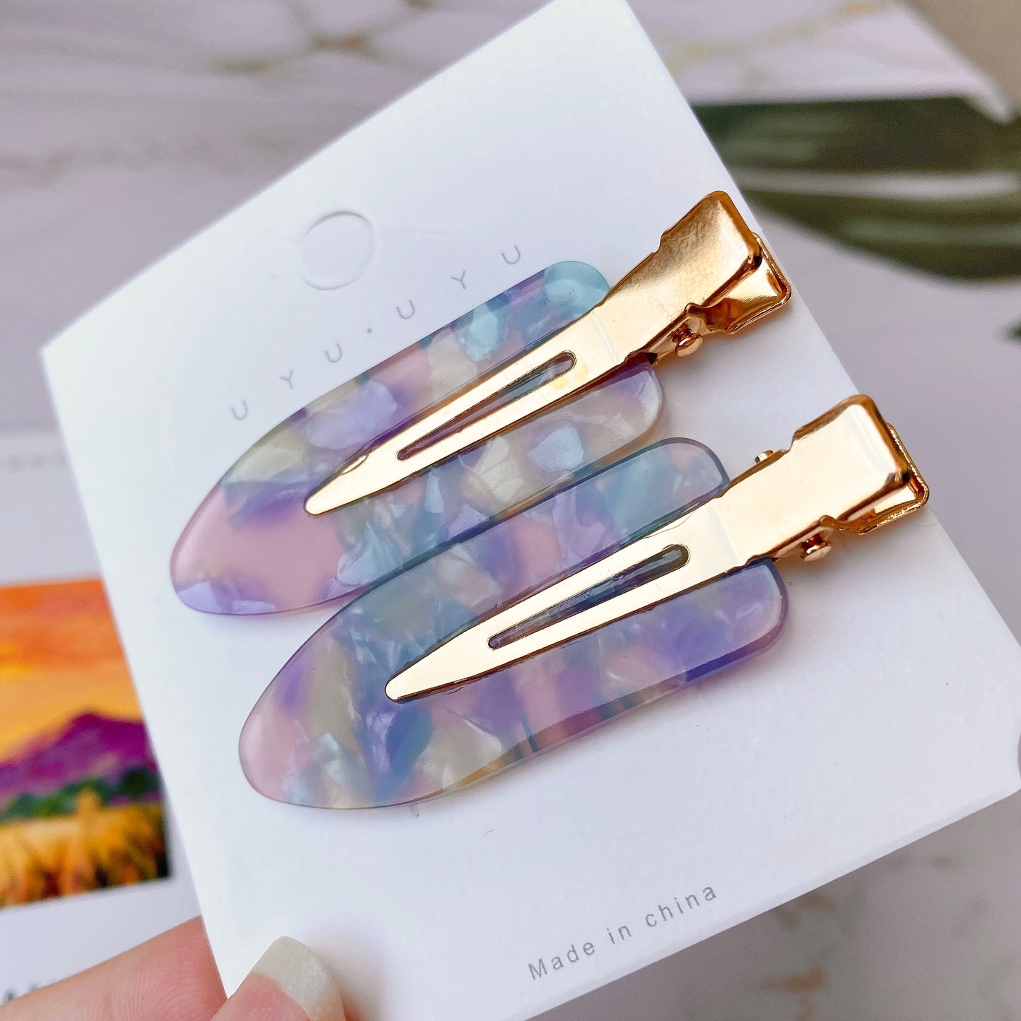 4 Pcs Simple Leopard Hair Clip