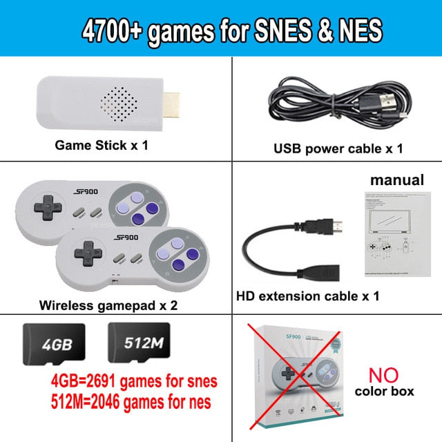 SF900 Retro 1500 Game Stick w/ Controllers
