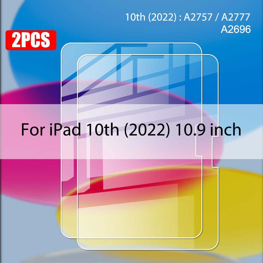 2 Piece Tempered Glass Screen Protector For iPad