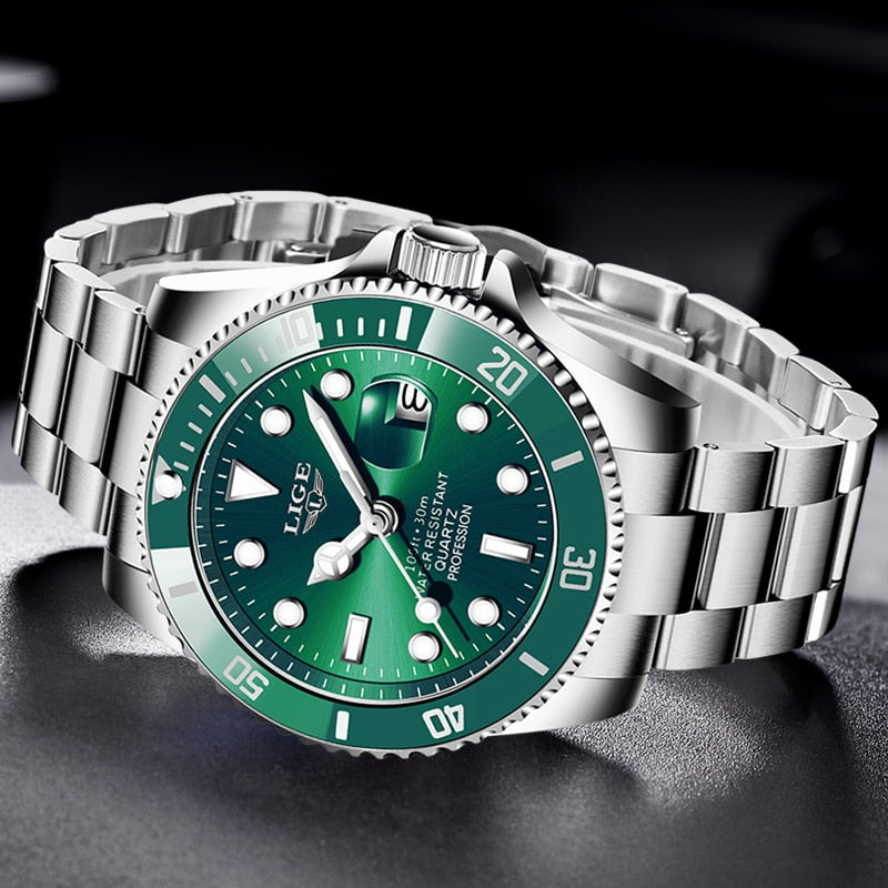LIGE Luxury Diver's Watch